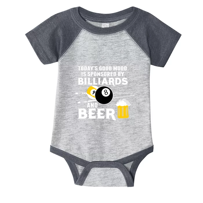 Father's Day BILLIARDS AND BEER BILLIARDS POOL PLAYER Gift For Dad Infant Baby Jersey Bodysuit