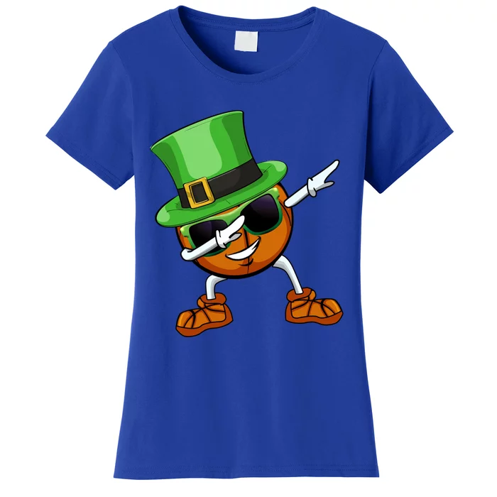 Funny Dabbing Basketball Patricks Day Leprechauns Shamrock Cool Gift Women's T-Shirt