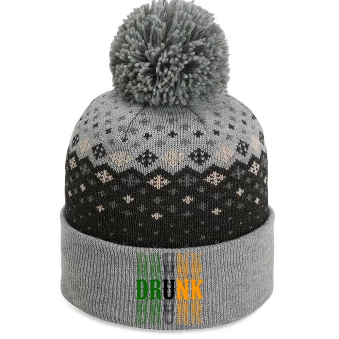 Funny Drunk Blur St Patricks Day The Baniff Cuffed Pom Beanie