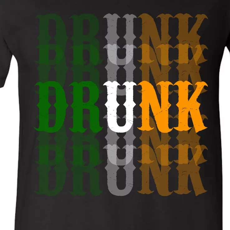 Funny Drunk Blur St Patricks Day V-Neck T-Shirt