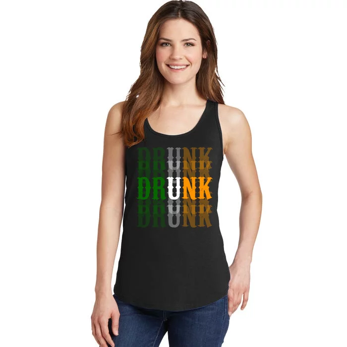 Funny Drunk Blur St Patricks Day Ladies Essential Tank