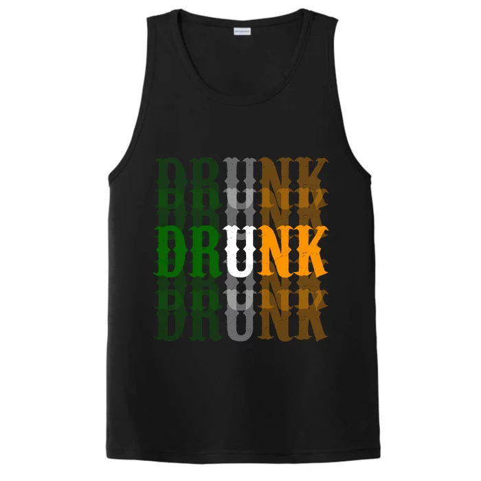 Funny Drunk Blur St Patricks Day Performance Tank