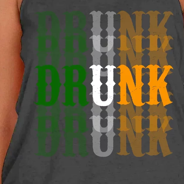 Funny Drunk Blur St Patricks Day Women's Knotted Racerback Tank