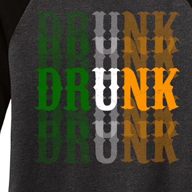 Funny Drunk Blur St Patricks Day Women's Tri-Blend 3/4-Sleeve Raglan Shirt