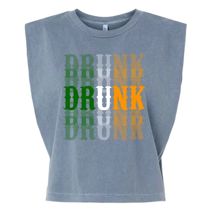 Funny Drunk Blur St Patricks Day Garment-Dyed Women's Muscle Tee