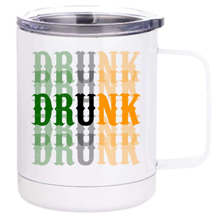 Funny Drunk Blur St Patricks Day Front & Back 12oz Stainless Steel Tumbler Cup