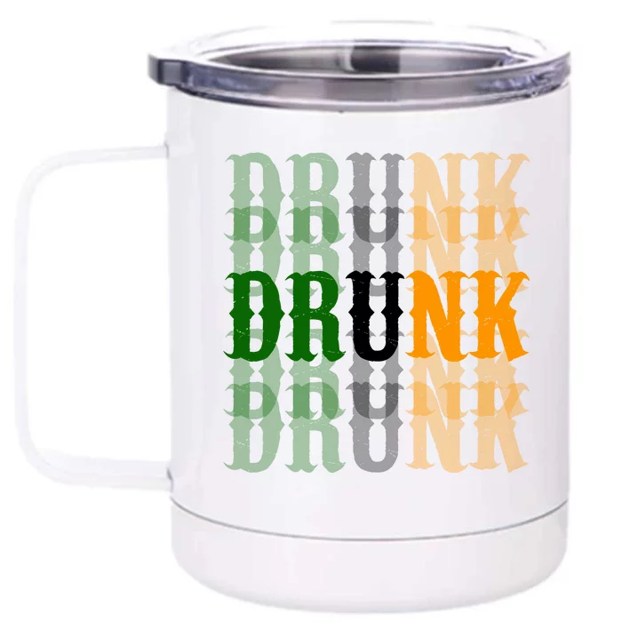 Funny Drunk Blur St Patricks Day Front & Back 12oz Stainless Steel Tumbler Cup