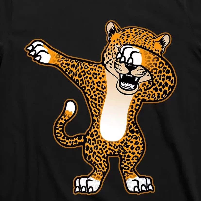 Funny Dabbing Cheetah Big Cat Dab Dancing Novelty T-Shirt