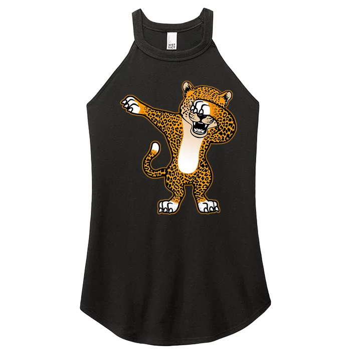 Funny Dabbing Cheetah Big Cat Dab Dancing Novelty Women’s Perfect Tri Rocker Tank