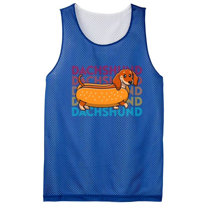 Funny Dachshund Cute Puppy Dog Doggy Lover Hotdog Great Gift Mesh Reversible Basketball Jersey Tank