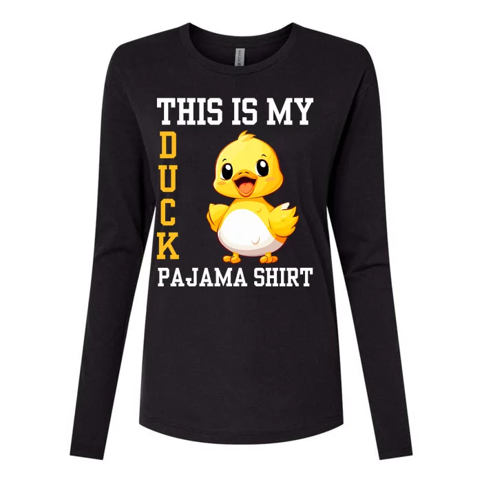 Funny Duck Costume This Is My Duck Pajama Womens Cotton Relaxed Long Sleeve T-Shirt