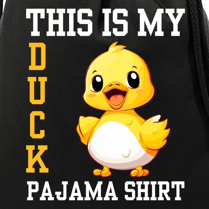 Funny Duck Costume This Is My Duck Pajama Drawstring Bag