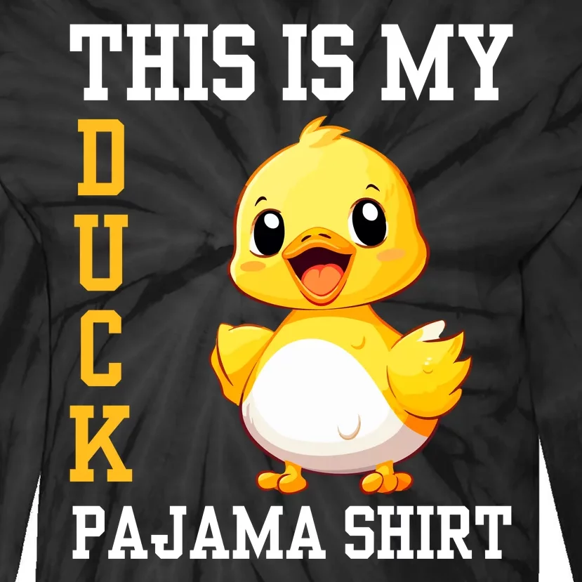 Funny Duck Costume This Is My Duck Pajama Tie-Dye Long Sleeve Shirt