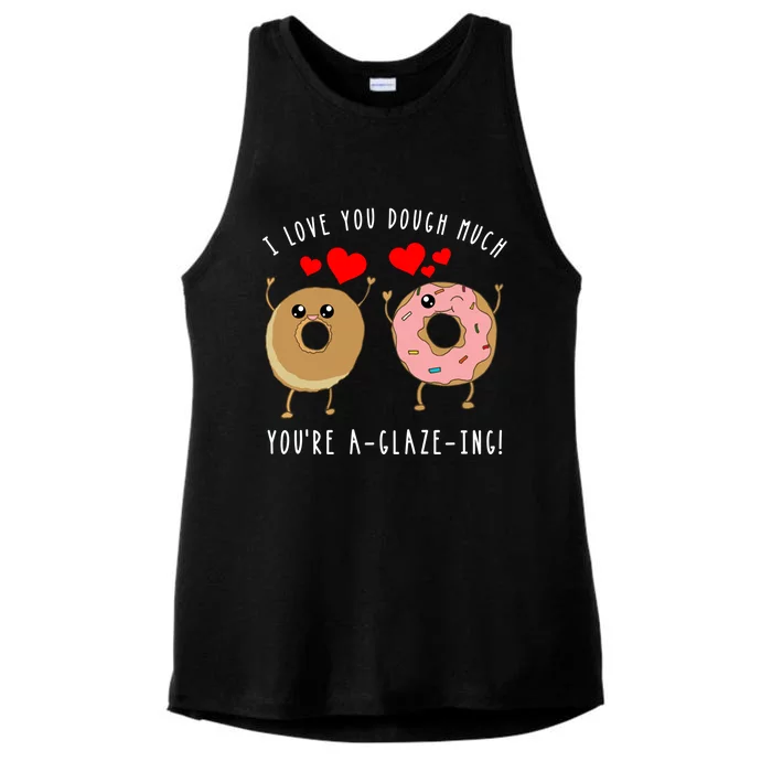 Funny Donut Couples Pun Saying Valentines Day Quote Meme Gift Ladies Tri-Blend Wicking Tank