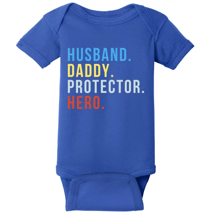 Fathers Day Cute Gift Husband Daddy Protector Hero Meaningful Gift Baby Bodysuit