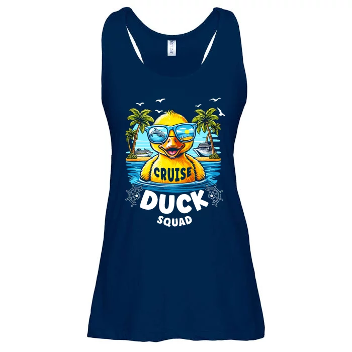 Funny Duck Cruise Rubber Duck Squad Vaction Cruise Ship Ladies Essential Flowy Tank