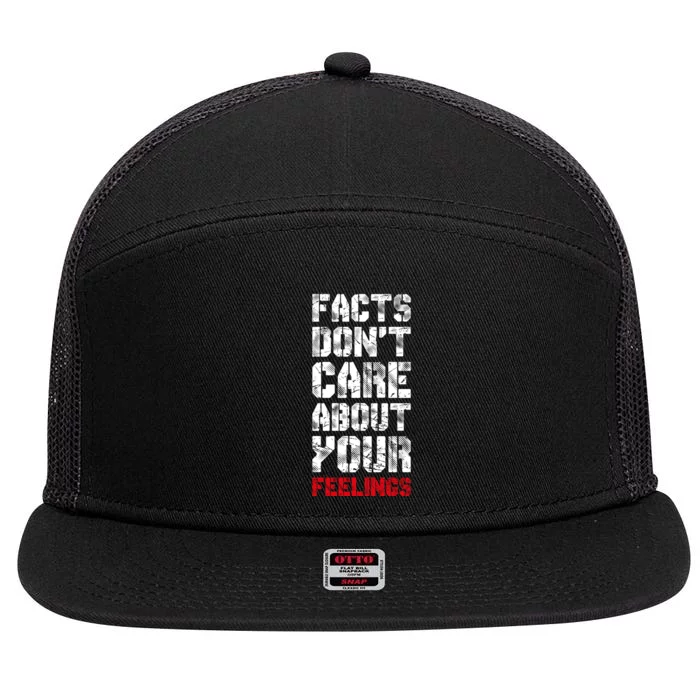 Facts Don't Care About Your Feelings Shirt, Ben Shapiro Shirt, Republican Shirt, 7 Panel Mesh Trucker Snapback Hat