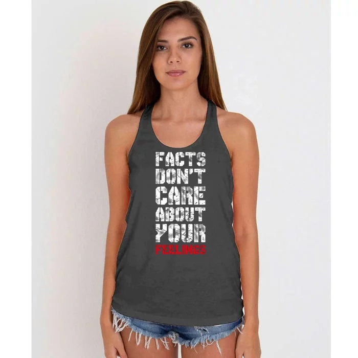 Facts Don't Care About Your Feelings Shirt, Ben Shapiro Shirt, Republican Shirt, Women's Knotted Racerback Tank