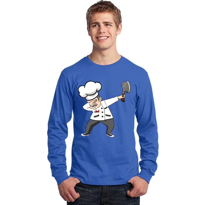 Funny Dabbing Chef Tee Dab Chef Gift Culinary Christmas Gift Tall Long Sleeve T-Shirt