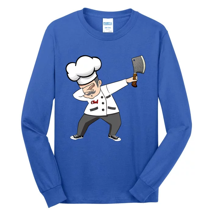 Funny Dabbing Chef Tee Dab Chef Gift Culinary Christmas Gift Tall Long Sleeve T-Shirt