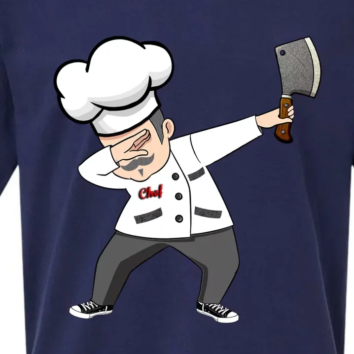 Funny Dabbing Chef Tee Dab Chef Gift Culinary Christmas Gift Sueded Cloud Jersey T-Shirt