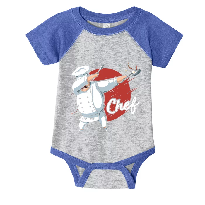 Funny Dabbing Chef Japan Flag Food Kitchen Cook Chef Gift Infant Baby Jersey Bodysuit