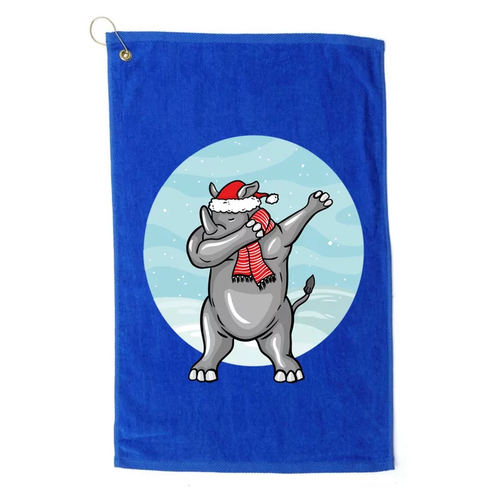 Funny Dabbing Christmas Santa Claus Rhino Lover Gift Platinum Collection Golf Towel