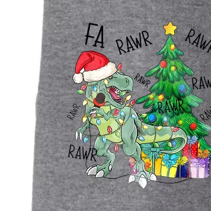 Funny Dinosaur Christmas Fa Ra Ra Ra Rawr T Rex Xmas Boy Cute Gift Doggie 3-End Fleece Hoodie