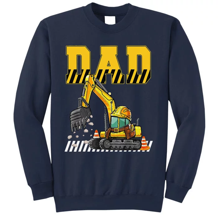 Funny Dad Construction Excavator Matching Family Sweatshirt