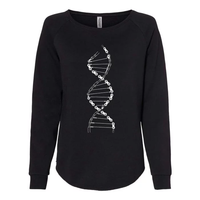 Funny DNA Cycling Bicycle Chain Mountain Bike Lovers Outfit Womens California Wash Sweatshirt