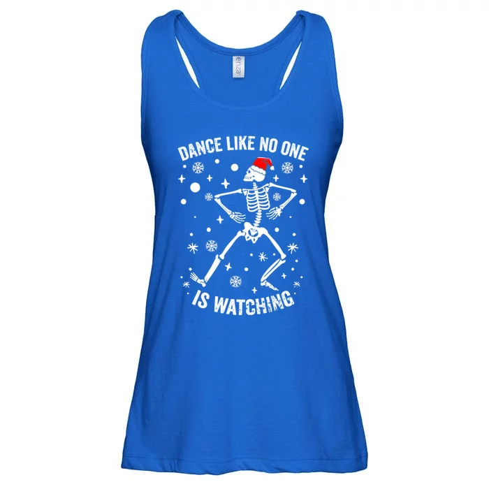 Funny Dancing Christmas Skeleton Dance Merry Xmas Season Gift Ladies Essential Flowy Tank