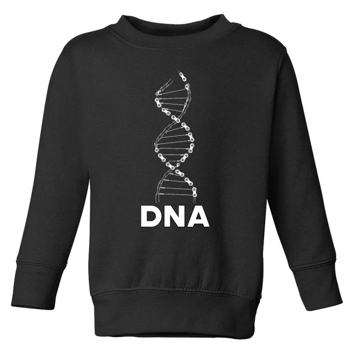 Funny DNA Cycling Bicycle Chain Mountain Bike Lovers Outfit Toddler Sweatshirt