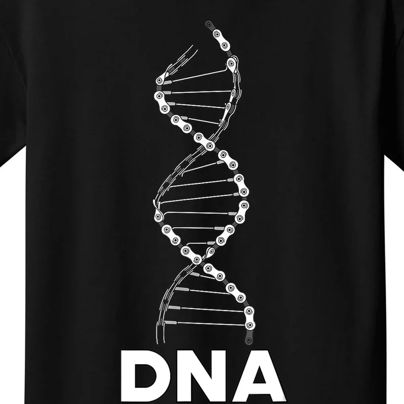 Funny DNA Cycling Bicycle Chain Mountain Bike Lovers Outfit Kids T-Shirt