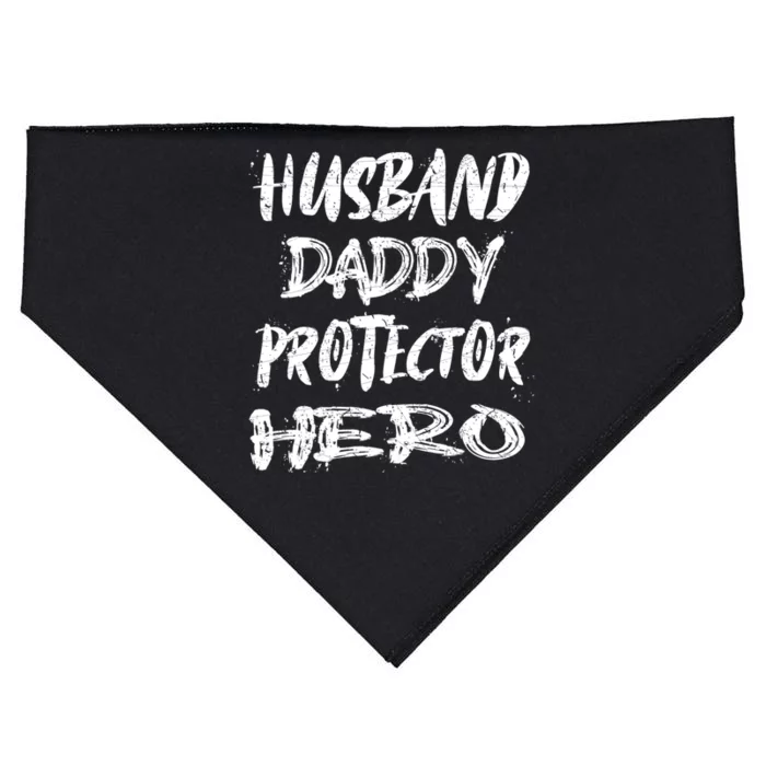 Fathers Day Cute Gift Husband Daddy Protector Hero Gift USA-Made Doggie Bandana