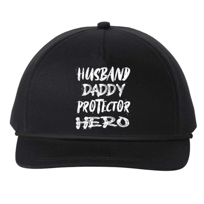 Fathers Day Cute Gift Husband Daddy Protector Hero Gift Snapback Five-Panel Rope Hat