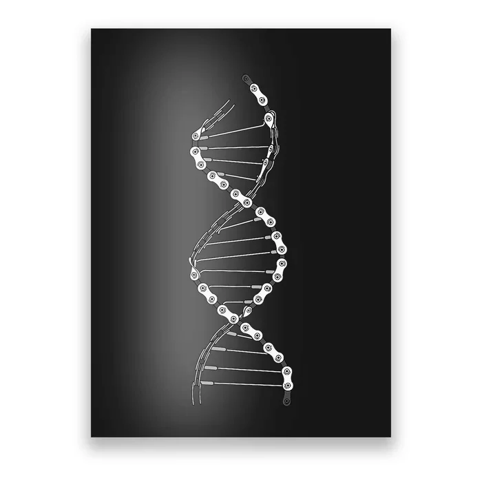 Funny Dna Cycling Bicycle Chain Mountain Bike Lovers Outfit Poster