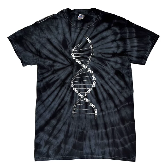 Funny Dna Cycling Bicycle Chain Mountain Bike Lovers Outfit Tie-Dye T-Shirt