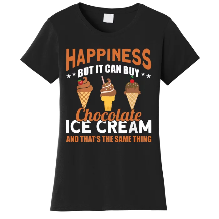 Frozen Dessert Chocolate Lover Funny Ice Cream Women's T-Shirt