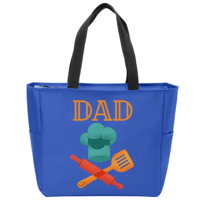 Fathers Day Cook Chef Baker For Dad Gift Zip Tote Bag