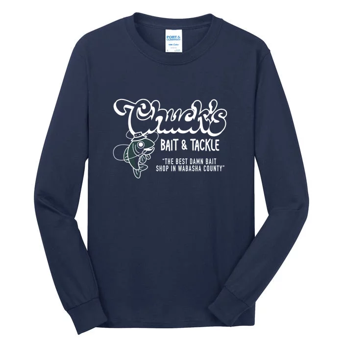 Father's Day Chuck's Bait & Tackle Fishing Tall Long Sleeve T-Shirt