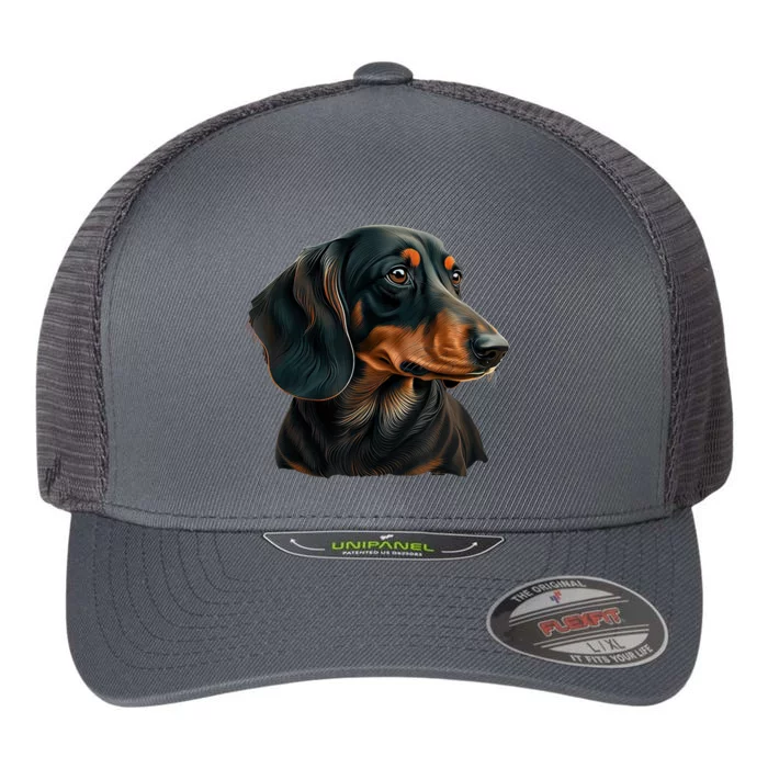 Funny Dachshund Cute Weiner Dog Gift Flexfit Unipanel Trucker Cap