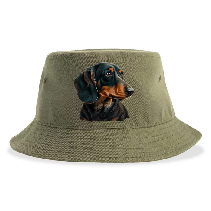 Funny Dachshund Cute Weiner Dog Gift Sustainable Bucket Hat