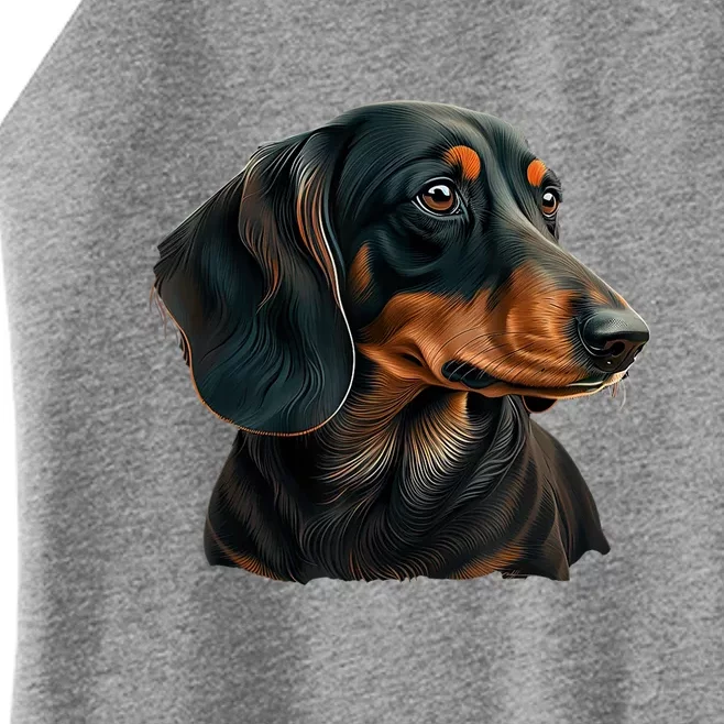 Funny Dachshund Cute Weiner Dog Gift Women’s Perfect Tri Rocker Tank