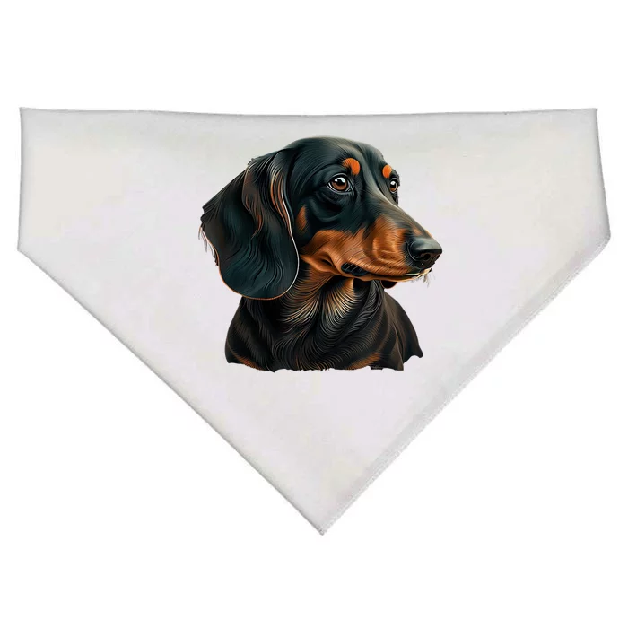 Funny Dachshund Cute Weiner Dog Gift USA-Made Doggie Bandana