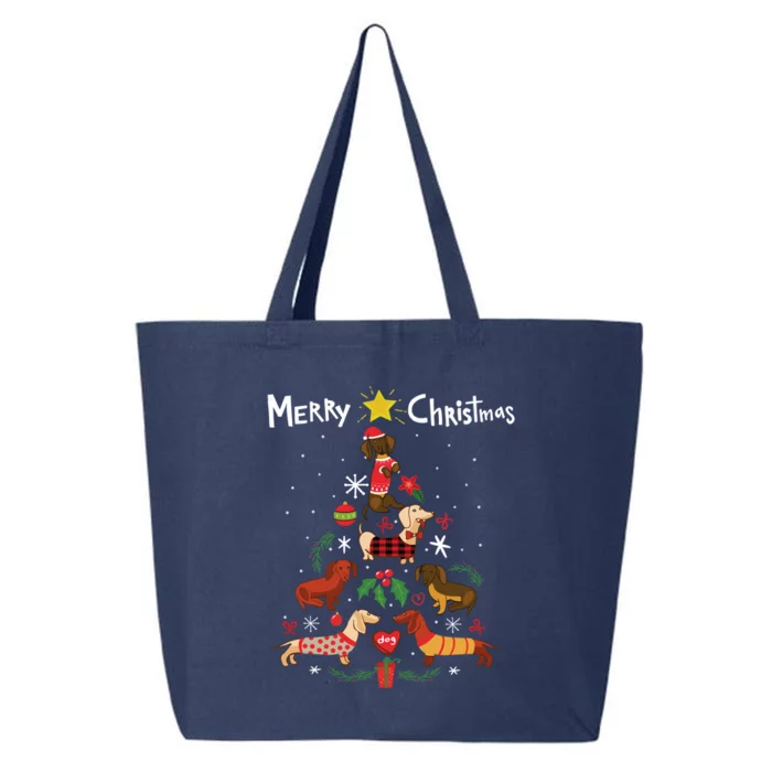 Funny Dachshund Christmas Tree Gift Ornat Gift 25L Jumbo Tote