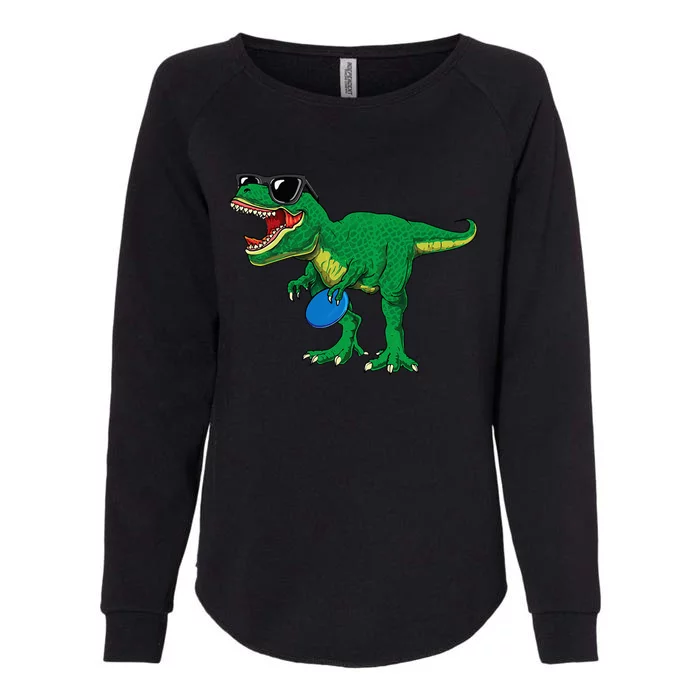 Frisbees Dino Cute T Rex Dinosaur Disc Golf Gift Womens California Wash Sweatshirt