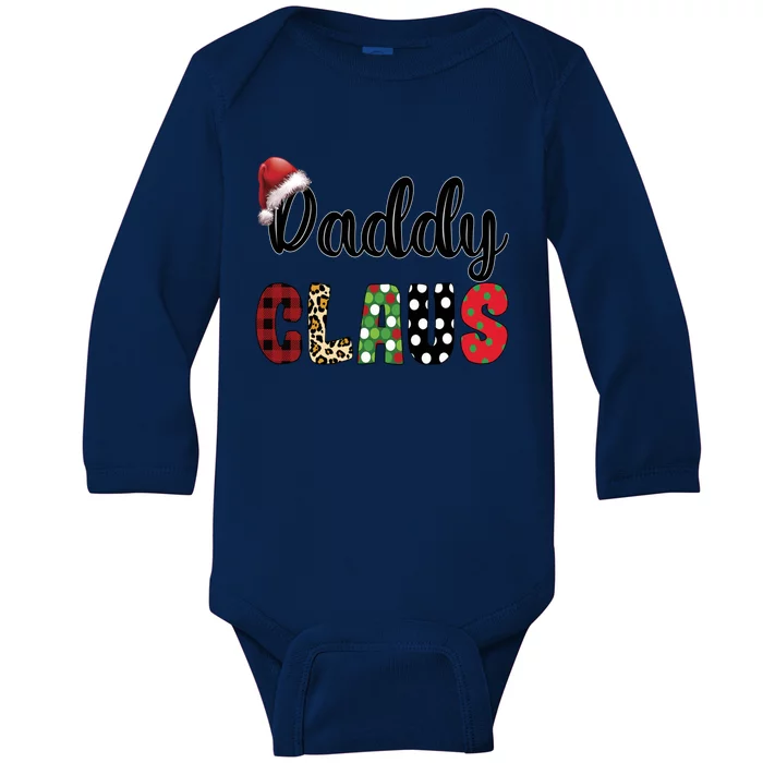 Funny Daddy Claus Santa Hat Christmas Family Matching Set Great Gift Baby Long Sleeve Bodysuit