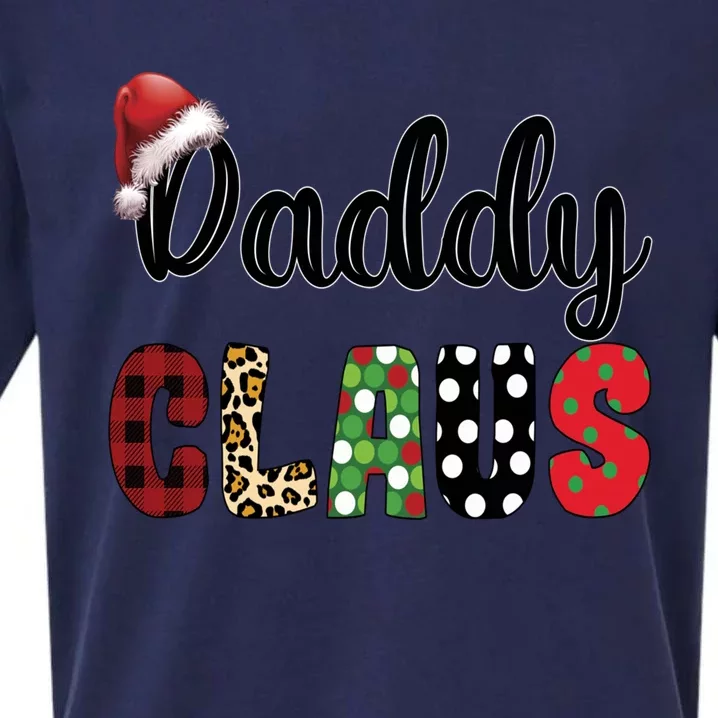 Funny Daddy Claus Santa Hat Christmas Family Matching Set Great Gift Sueded Cloud Jersey T-Shirt