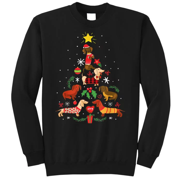 Funny Dachshund Christmas Tree Decor Gift Sweatshirt