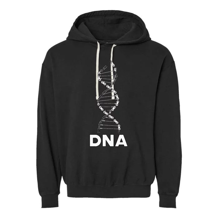 Funny DNA Cycling Bicycle Chain Mountain Bike Lovers Outfit Garment-Dyed Fleece Hoodie